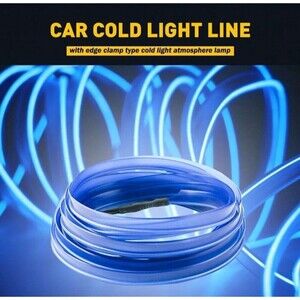 ((LOT OF 4)) LED Strip Lights  Usb Color: ICE Blue- Electro-luminescent EL Wire